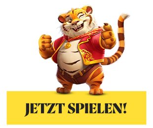 Verspielter Tiger Charakter mit Jetzt Spielen Button
