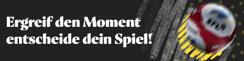 Dynamisches Sportbanner mit Fussball und motivierendem Slogan
